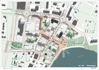 Alavuden kaupunkikeskustan kehittämissuunnitelman kartta_päivitetty 21.10.2022