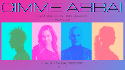 GIMME ABBA! -show Siikinniemen rantalavalla lauantaina 11.6.2022