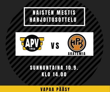  Alavuden Peli-Veikot eli APV viettää 70-vuotisjuhlavuottaan toiminnan merkeissä. Tervetuloa juhlaotteluihin!