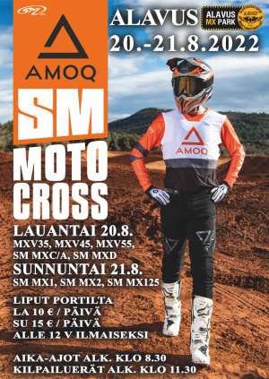 SML AMOQ SM-MOTOCROSS 2022 osakilpailut Alavuden motocross-radalla Murronnevalla 20.-21.8.2022