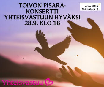  Yhteisvastuun hyväksi järjestettävä konsertti Alavuden kirkossa torstaina 28.9.2023 klo 18.