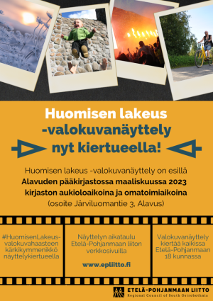 Huomisen lakeus valokuvanäyttely Alavuden pääkirjastossa maaliskuun 2023 ajan